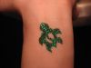 glitter small turtle tattoo